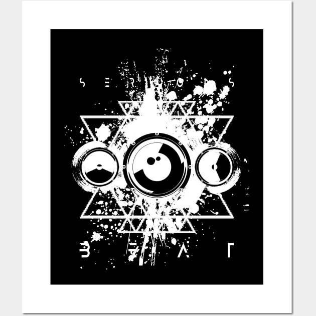 Dark Techno Serious Beat Speaker Wall Art by shirtontour